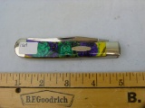Case XX USA 3254 2-blade knife, green/purple/yellow handles