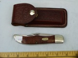 Case XX USA 6265 SAB 2-blade knife, new w/leather sheath