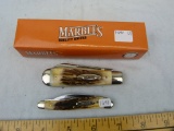 2 Marbles knives: both stamped MSA USA 01, new