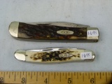 2 Case XX USA knives: trapper & 6318PU 3-blade