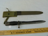 Toledo Ini bayonet ET23689C w/metal sheath, canvas belt loop