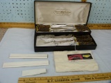 Regent Sheffield Cutlery set of 9 in case, new, stag handles