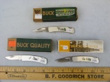 3 Buck USA 525 metal lockback knives, NIB