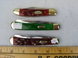 3 Remington Cutlery 2-blade knives, 2 marked China, new