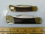 2 Edgemark lockback knives, 11-308 & 11-309, Japan