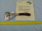 Marble's USA #3 safety pocket axe, clevis-type #127