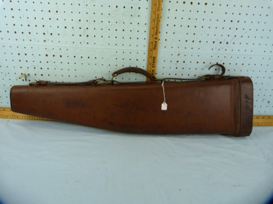 Red Head F.N.D. leather gun case, stamped 28/175FRA