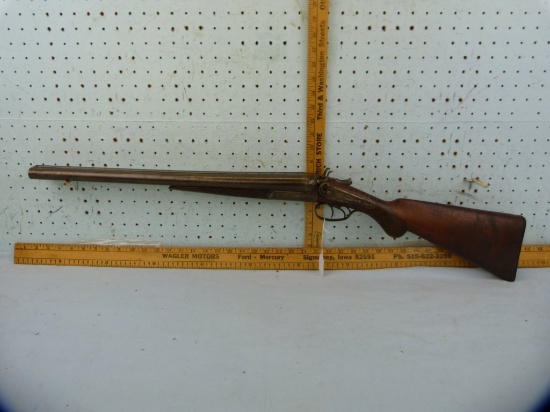 W. Richards SxS Shotgun, 10 ga, percussion, double triggers, SN: none