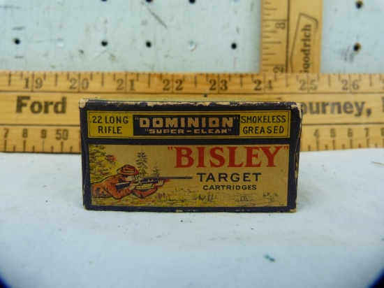 Ammo: box/50 Bisley Dominion Target .22 LR, "Super Clean"