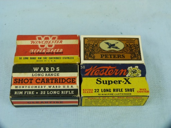 Ammo: 4 boxes/50 (1 box short 2), .22 LR Shot, 4x$