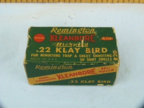 Ammo: box/50 Remington Kleanbore .22 Klay Bird R20, Shot