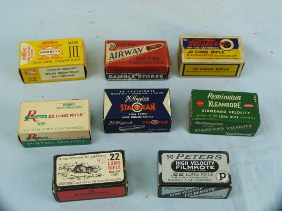 Ammo: 8 boxes/50, .22 LR, 8x$