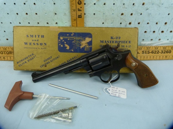 Smith & Wesson K-22 Masterpiece Revolver, .22 LR, SN: K50537