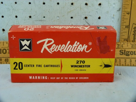Ammo: box/20 Revelation .270 Winchester