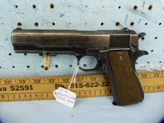 Ejercito Argentino Model 1927 SA Pistol, .45 Auto, SN: 31043