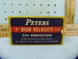 Ammo: box/20 Peters High Velocity .244 Rem, No. 2441