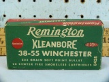 Ammo: box/20 Remington Kleanbore .38-55 Win, 8438