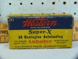 Ammo: box/20 Western SuperX .30 Rem Autoloading, K1424C