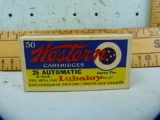 Ammo: box/50 Western .25 Automatic, 25AP