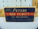 Ammo: box/20 Peters High Velocity .222 Rem, No. 2244