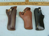 3 Bucheimer Peacemaker leather holsters, 3x$