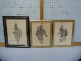 3 Leonard Young Bear prints, Native Americans