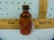 Savage Solvent glass bottle w/paper label, 3-7/8