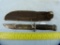 Marble's USA knife w/leather sheath, leather wrapped handle
