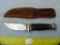Kinfolks USA K380 Trailmaster knife w/leather sheath