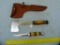 Kinfolks USA knife & hatchet set in leather sheath
