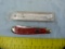 Schrade Walden USA 1194 red trapper knife w/case