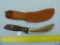 Herter's Inc. knife, Waseca, Minn, w/leather sheath
