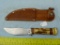 Marble's USA knife w/leather sheath, bone handle