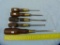 5 Winchester USA screwdrivers, wooden handles