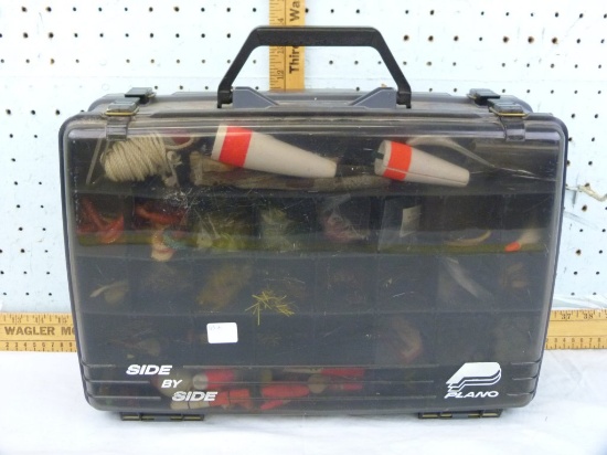 Plano Side by Side tackle box filled with fishing tackle