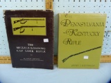 2 Hardcover books, rifles