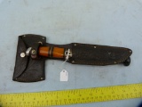 Kinfolks USA knife & hatchet set in leather sheath