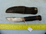 Marble's USA knife w/leather sheath, approx 1949