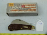 Case XX USA brown hawkbill knife, 61011, w/box