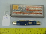 Case XX USA Pacific blue bone muskrat knife, w/box