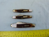 3 Schrade USA Old Timer lockback knives, 3x$