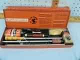 Marble's steel case gun cleaning kit, w/oil tin, 14-5/8