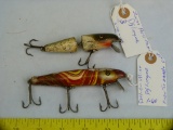 2 Pflueger Pal-O-Mine fishing lures, 1 jointed, 2x$