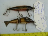 2 Creek Chub fishing lures: Injured Minnow & Wiggle Fish, 2x$