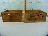 2 Wooden ammo boxes: Robin Hood & Peters