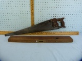 2 Winchester items:  wooden level & saw