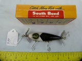 Fishing lure: South Bend Nip-I-Diddee, black & white, w/box