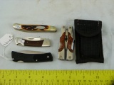 3 Folding knives & multi-tool