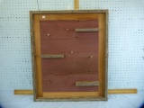 Rustic display board w/pegs & small shelves, SHIPPING$$