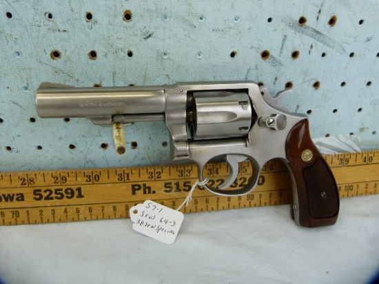 Smith & Wesson 64-3 Revolver, .38 S&W Spl, SN: 7D22939